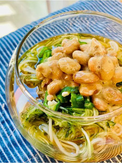 オクラ納豆そうめん-レシピのメイン写真