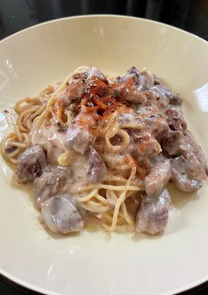 ZENBヌードルでクリームパスタ♥️-レシピのメイン写真