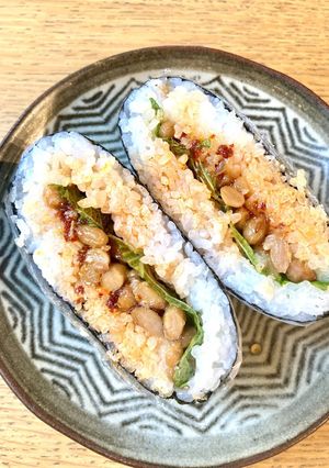 納豆おにぎりらず-レシピのメイン写真