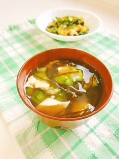オクラと塩昆布のスープ-レシピのメイン写真