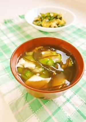オクラと塩昆布のスープ-レシピのメイン写真
