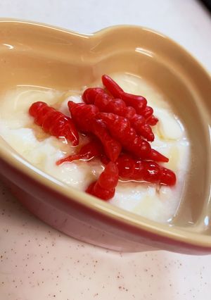 正月明けに☆蜂蜜ヨーグルトにチョロギ乗せ-レシピのメイン写真