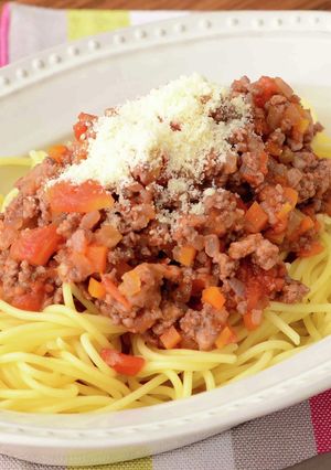 パルメで減塩　ミートソーススパゲッティ-レシピのメイン写真