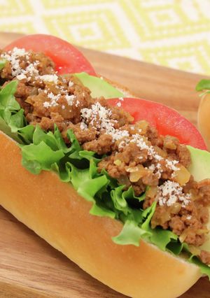 野菜たっぷり!タコスサンド-レシピのメイン写真