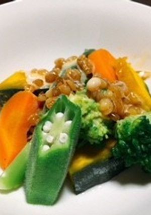 金山寺みその温野菜サラダ-レシピのメイン写真