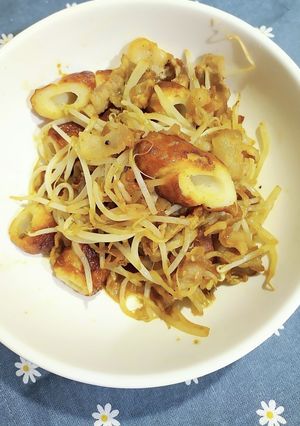 豚バラ竹輪モヤシ炒め-レシピのメイン写真