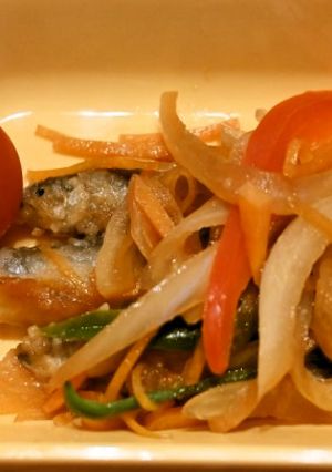 簡単給食 小鮎の南蛮漬け-レシピのメイン写真
