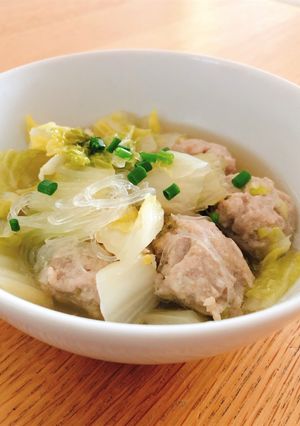 ぽかぽか♪ 肉だんごと白菜のスープ煮-レシピのメイン写真