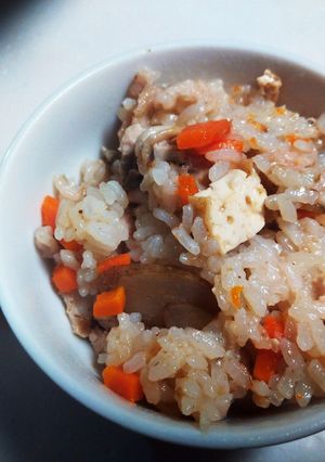 豚細と牡蠣冷凍の炊き込みご飯-レシピのメイン写真