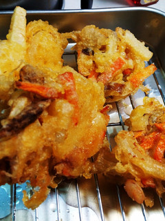 山芋、椎茸、エビのかき揚げ-レシピのメイン写真