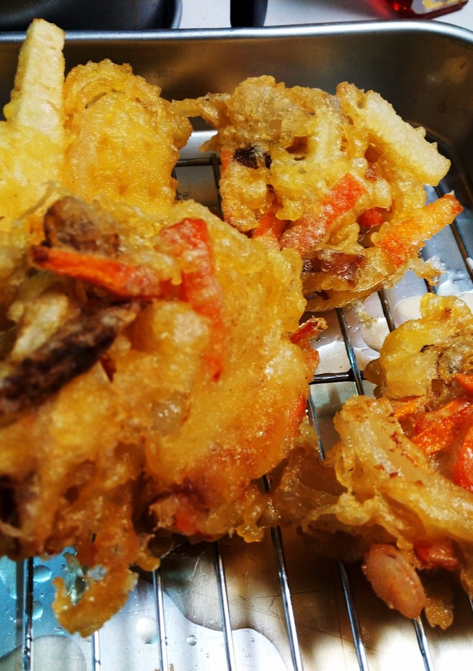 山芋、椎茸、エビのかき揚げ-レシピのメイン写真