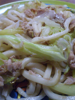 ★ツナと春キャベツで春の焼きうどん★-レシピのメイン写真