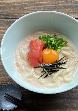 5分で簡単！とろ〜り明太くりーむうどん-レシピのメイン写真