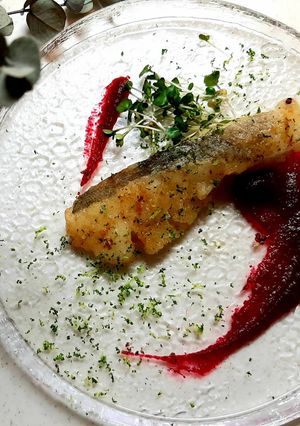 たらソテーとビーツピューレ-レシピのメイン写真
