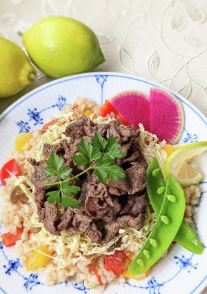 スパイシー羊肉のライスサラダ-レシピのメイン写真