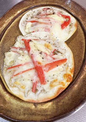 ちょこっとおつまみ！餃子の皮でしらすピザ-レシピのメイン写真