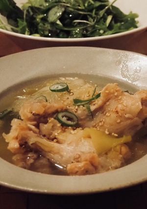 手羽元とねぎがあったら作りたい参鶏湯-レシピのメイン写真