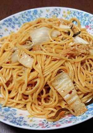 自家製キムチパスタ お手軽パスタ-レシピのメイン写真