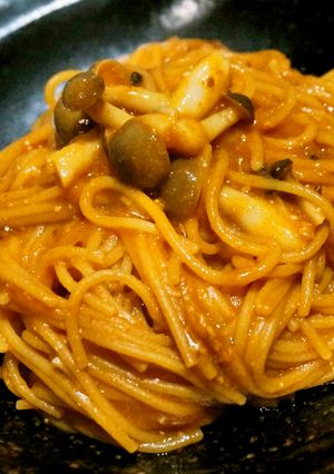 豆板醤と麹味噌のミートソースパスタ-レシピのメイン写真
