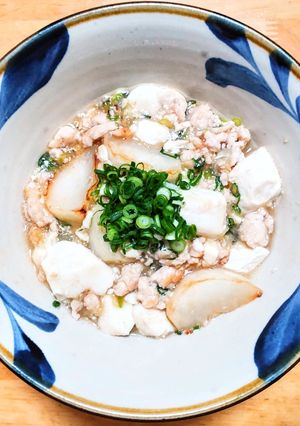 鶏ひき肉と蕪と豆腐のそぼろあんかけ-レシピのメイン写真