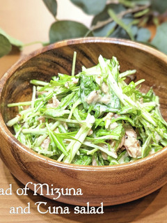 【簡単★5分】水菜とツナの居酒屋風サラダ-レシピのメイン写真