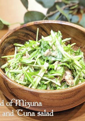 【簡単★5分】水菜とツナの居酒屋風サラダ-レシピのメイン写真
