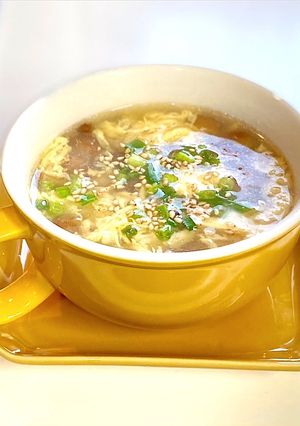 5分簡単✨なめこと卵のふわトロ中華スープ-レシピのメイン写真