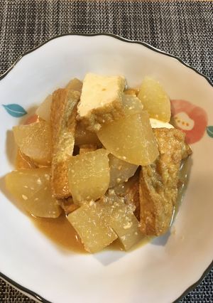 大根と厚揚げの甘味噌煮　味噌と砂糖のみ-レシピのメイン写真