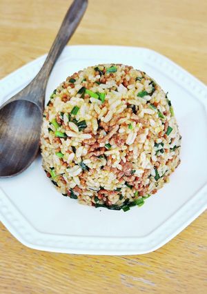 ニラとひき肉チャーハン-レシピのメイン写真
