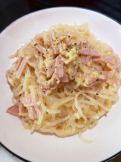 しらたきのカルボナーラ風-レシピのメイン写真
