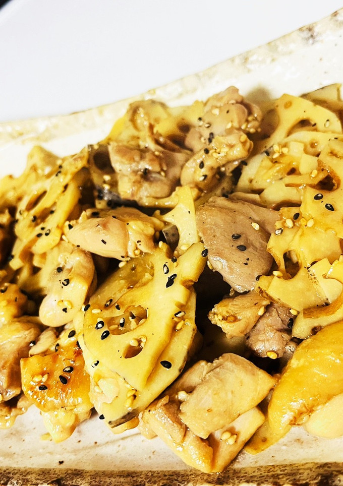 簡単！鶏肉とレンコンの塩しょうゆ炒め-レシピのメイン写真