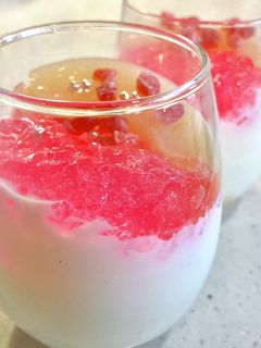 桃の生クリームミルクプリン♡-レシピのメイン写真