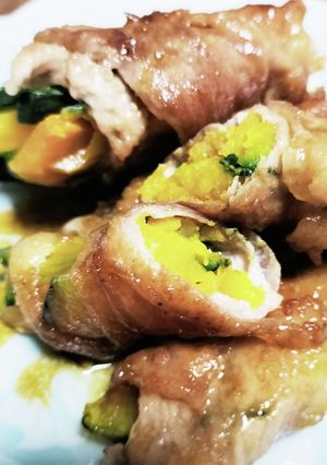 厨房ばあばぁ!カボチャの肉巻き-レシピのメイン写真