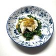 青菜とゆで鷄の玉ねぎそーす