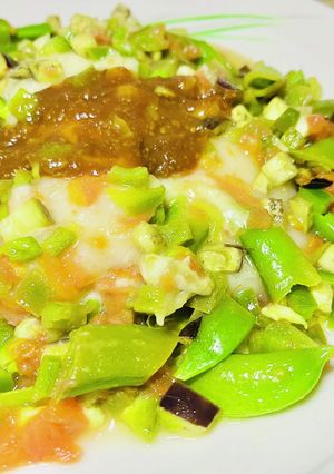 彩り夏野菜のラタトゥイユ風煮込み&焼き餅-レシピのメイン写真