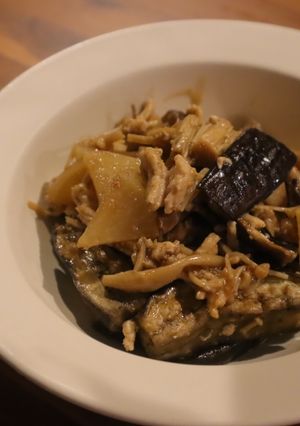 鶏ひき肉ときのこの醤油麹蒸し煮-レシピのメイン写真