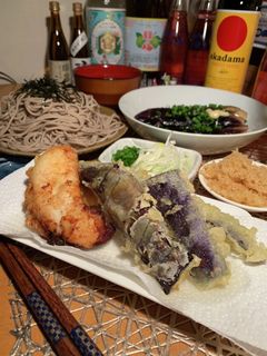 かしわ天♪なす天ぷら♪冷やし蕎麦✨-レシピのメイン写真