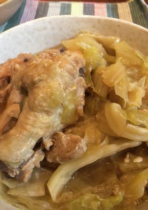 圧力鍋◎手羽元&とろとろキャベツの塩麹煮-レシピのメイン写真
