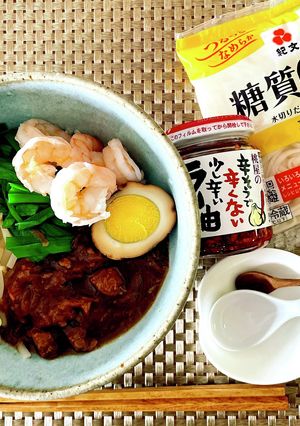 糖質0麺を本場ルーロー麺で美味しく！-レシピのメイン写真