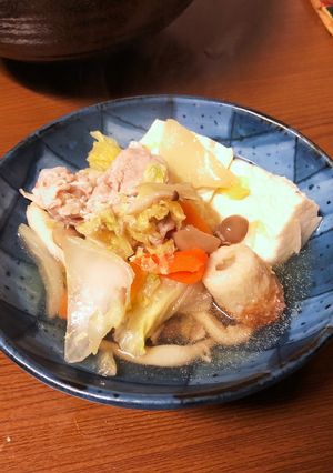 レンチンするだけ！超簡単一人鍋-レシピのメイン写真