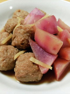 赤かぶと肉団子の煮物♡-レシピのメイン写真