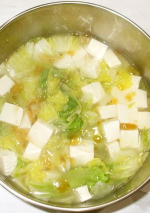 豆腐白菜スープ♪簡単ストレス解消に薬膳-レシピのメイン写真