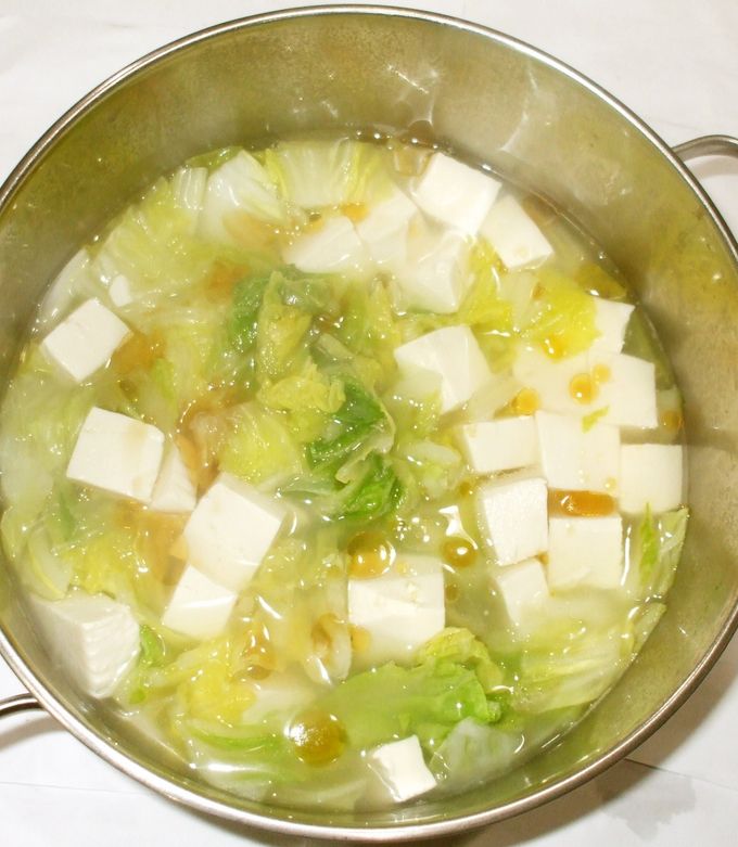 豆腐白菜スープ♪簡単ストレス解消に薬膳-レシピのメイン写真