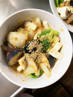 レンジ肉無豆腐きな粉味噌煮味野菜炒め-レシピのメイン写真