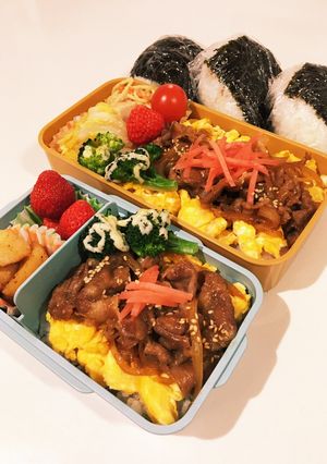 高1娘、夫、大1息子　弁当23/1/20-レシピのメイン写真