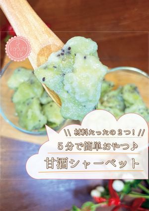 材料2つだけ！甘酒シャーベット-レシピのメイン写真