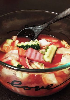 朝の5分で出来るトマトジューススープ-レシピのメイン写真