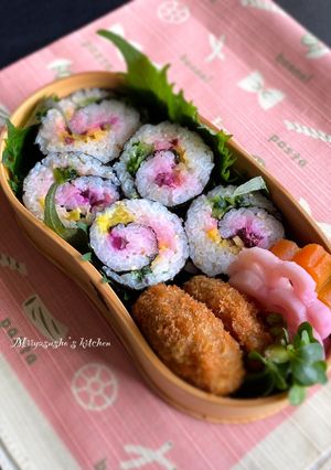 今日のお弁当3覚書 お漬物で海苔巻風-レシピのメイン写真