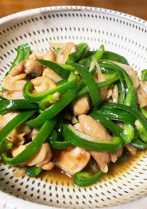 たけのこの代わりに生姜!鶏肉で青椒肉絲-レシピのメイン写真