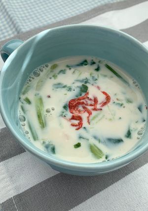 小松菜の豆乳スープ-レシピのメイン写真